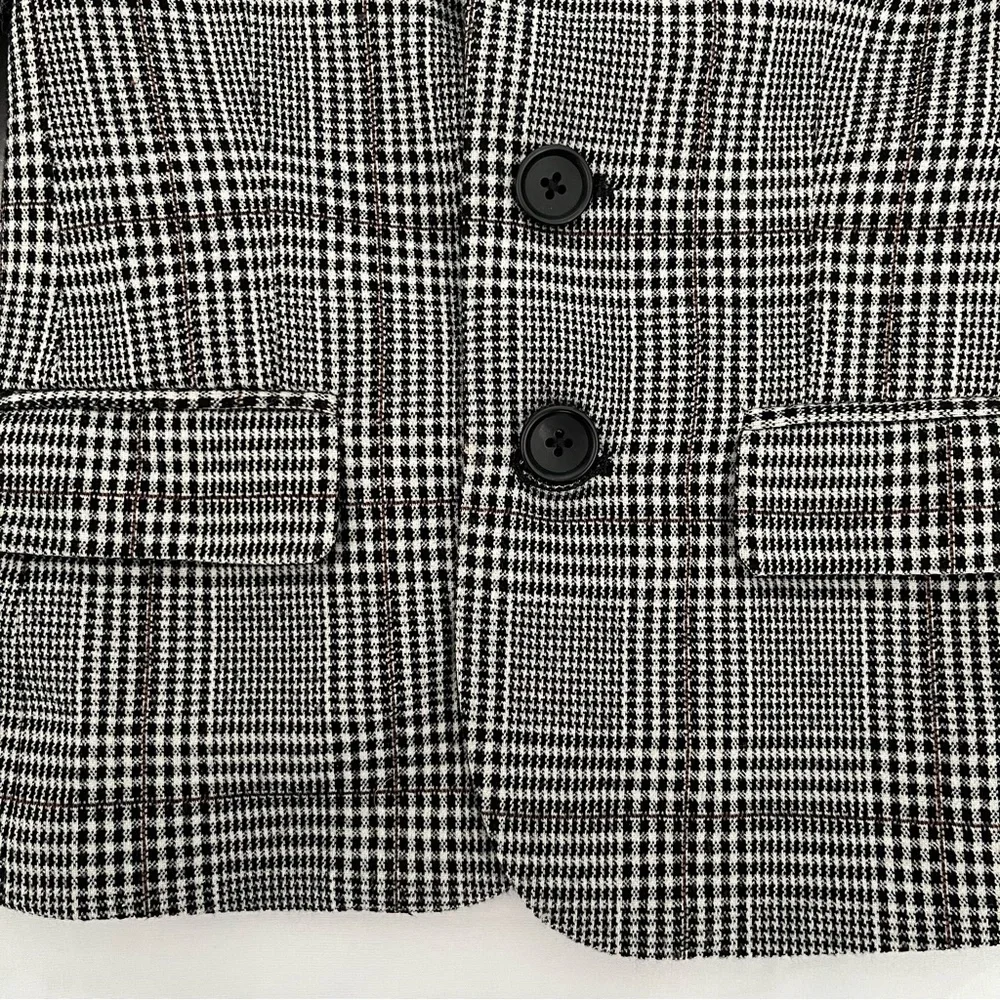 River Island Boy's Blazer Sports Jacket 2-3Y Black White Plaid Slim Fit Preppy